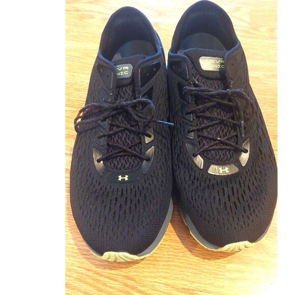 Under Armour HOVR Sonic 3 Running Shoes Mens 9 Black / Lime Green MapMyRun - Picture 2 of 8